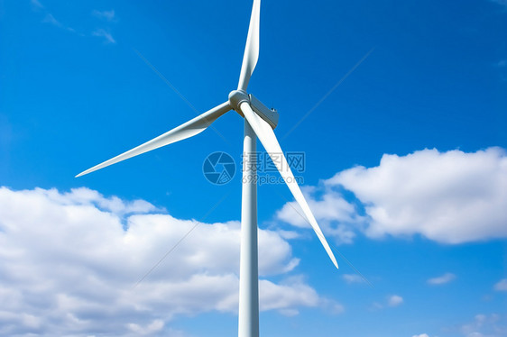 旋转的电力风车图片