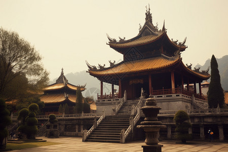 中国寺庙建筑特色图片