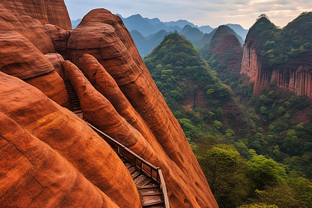 丹霞地貌的自然风景图片