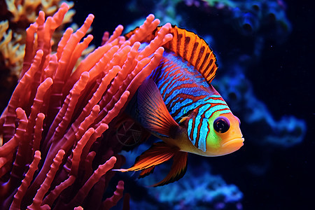 海底鲜艳的热带鱼图片