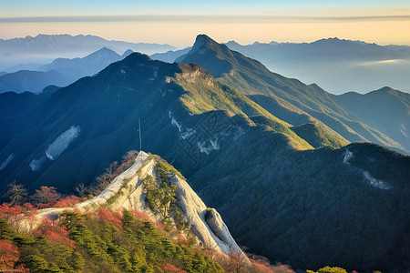 景区美丽的自然山景背景图片