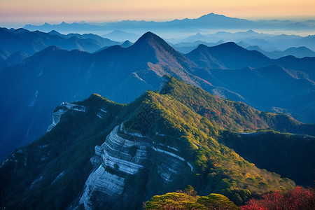 美丽的山顶山峰风景背景图片