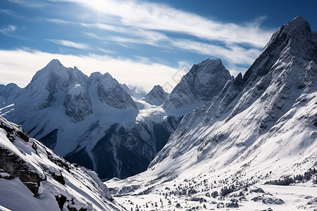 宏伟的大雪山图片