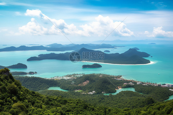 海面小岛风景展示图片