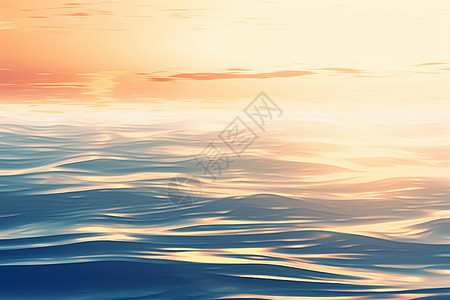 日落下波涛汹涌的水面图片
