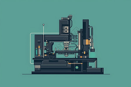 机器的高科技传感器准确性和精度运行插画