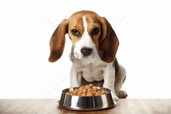 吃狗粮的宠物狗图片