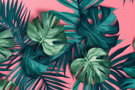 热带绿色植物背景图片