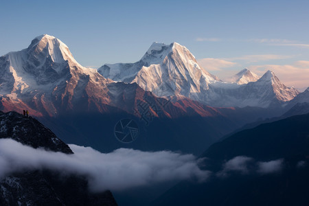 冰山顶峰景色图片