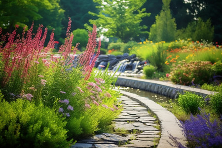 夏天的花园图片