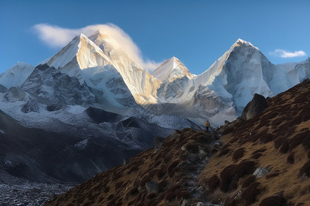 尼泊尔珠穆朗玛峰图片