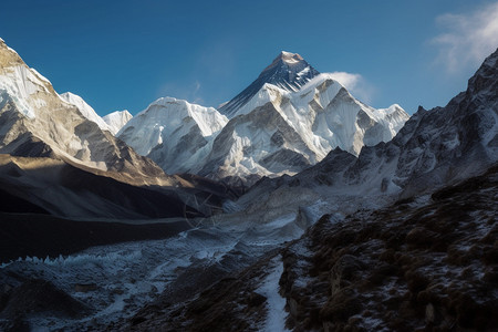 珠穆朗玛峰景观图片