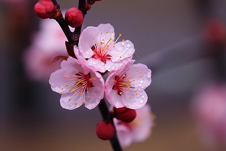 梅花植物特写红色花瓣图片