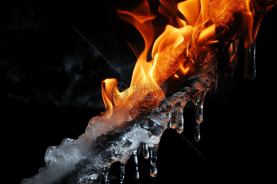 火焰冰柱图片