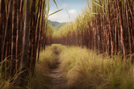 田地里的甘蔗林图片