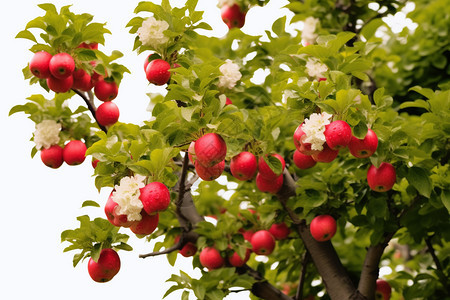 自然生长的苹果树图片