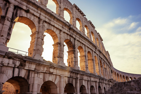 著名罗马历史建筑背景图片