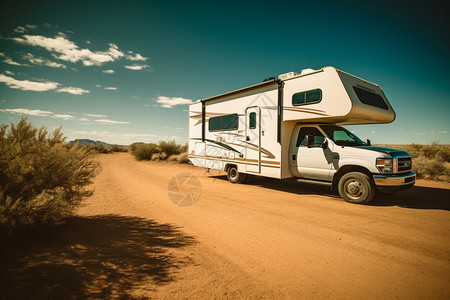 荒漠中的露营房产图片