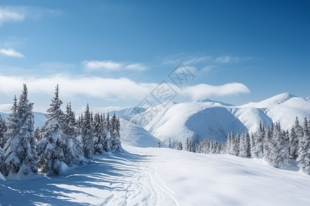 冰天雪地的雪原背景