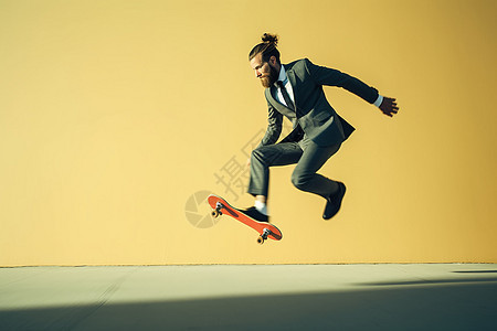 玩滑板的男人（人像）图片