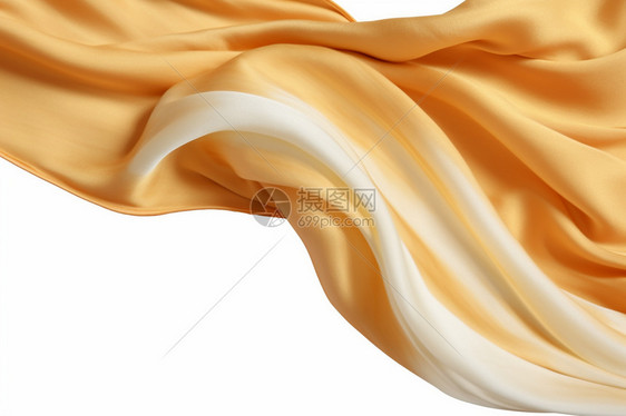 黄色丝滑的围巾图片