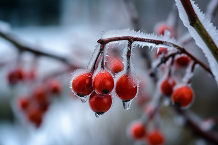 冬天的水果背景图片
