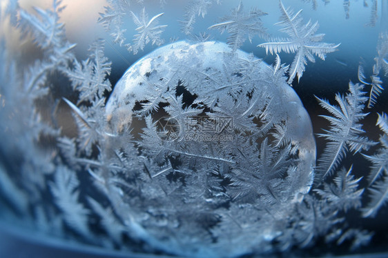 水晶玻璃雪花图片