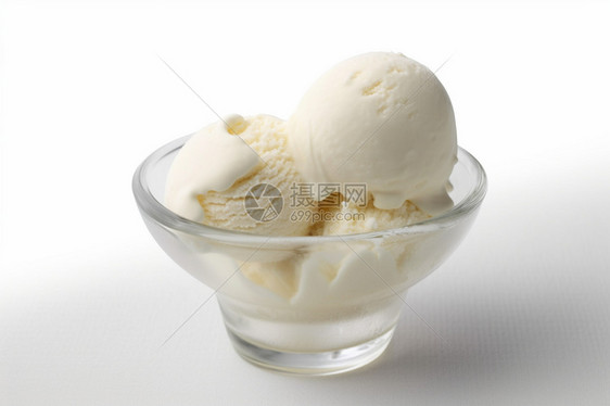 一碗奶油甜品图片