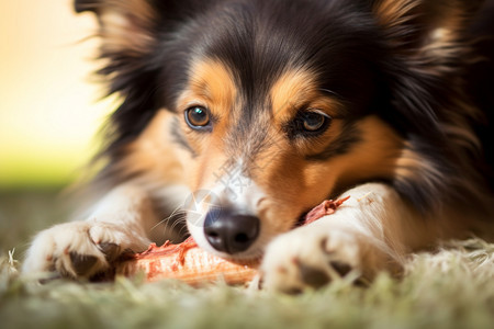 牧羊犬头像特写图片