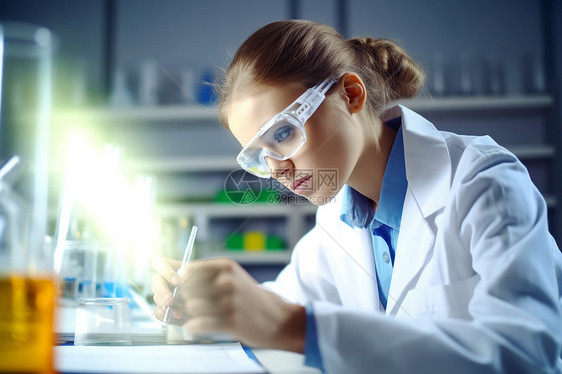 化学家在实验室工作图片