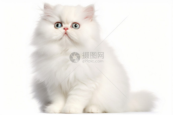 白色波斯小猫图片