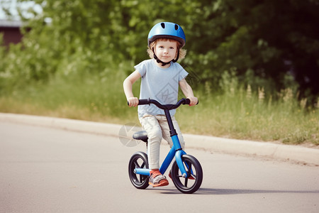 自行车上的孩子图片