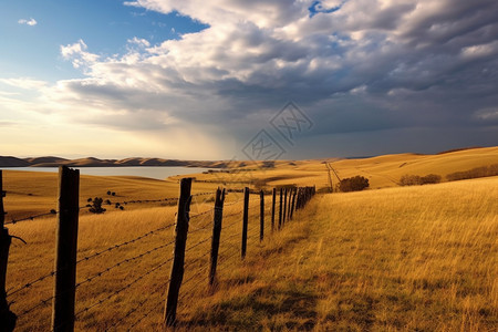 草原围栏图片