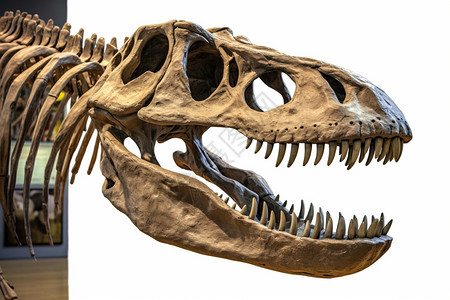 博物馆里的恐龙骨架图片