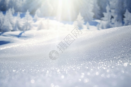 雪地里的雪花背景图片