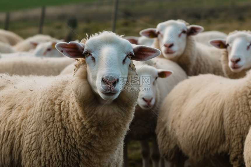农村养殖的白羊图片