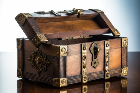 神秘的古董宝藏宝箱背景图片
