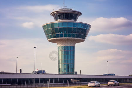 现代机场的控制塔台图片