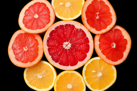 圆形柑橘横截面图片