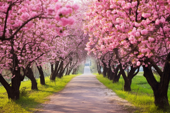 盛开的美丽桃花景观图片