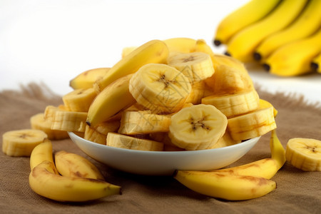 切片的水果香蕉图片