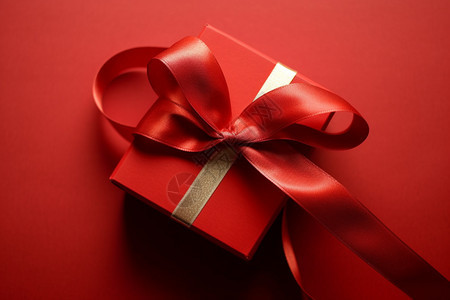 一个红色礼品盒背景图片