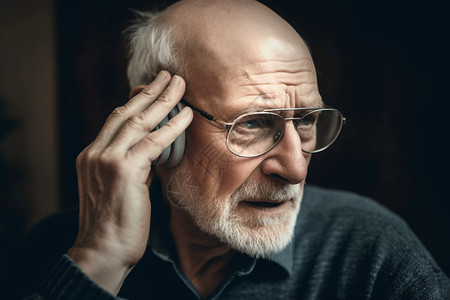 耳聋的老年人图片