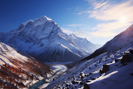 冬季的阿尔卑斯山景观图片