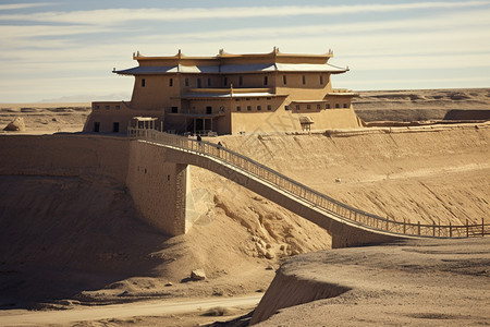 黄色调古建筑高清图片