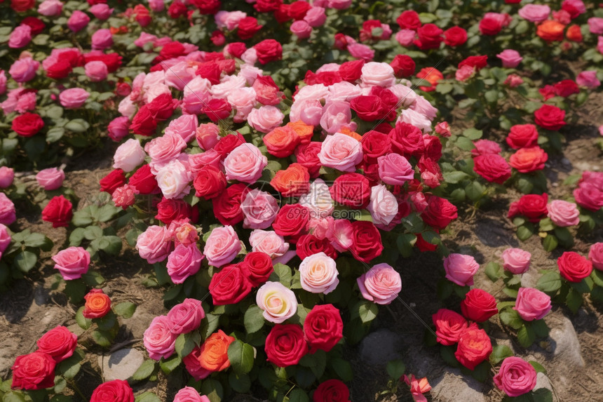带浪漫气息的玫瑰园图片