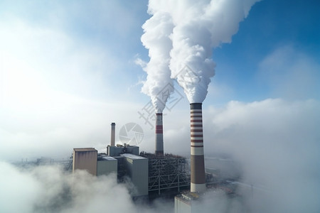 聚焦燃煤电厂的尾气排放图片