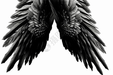天使黑色的翅膀图片