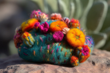 羊毛毡花朵图片
