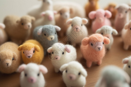 羊毛毡动物玩偶图片